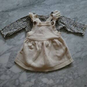 Carter's Blue Floral and Cream Kids Set